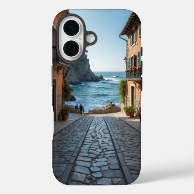 Pebble Ocean Town Case-Mate iPhone Case (Back)