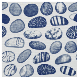 Pebble Pattern - Cyanotype Effect Fabric