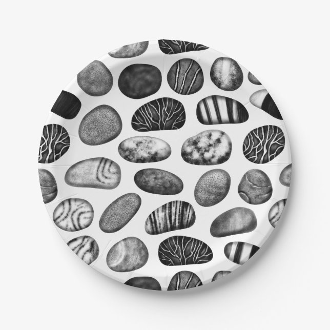 Pebble Pattern Paper Plate (Front)