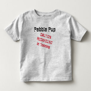 Pebble Pup Caution Rockhound in Training toddler T T-Shirt