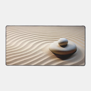 Pebble Sand Tranquil Peaceful Nature Desk Mat