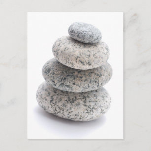 pebble sculpture postcard