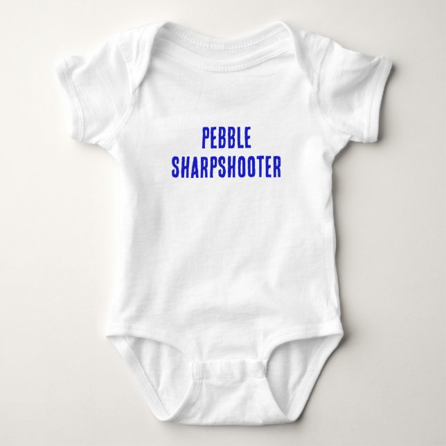 Pebble Sharpshooter -  Baby Bodysuit blue (Front)