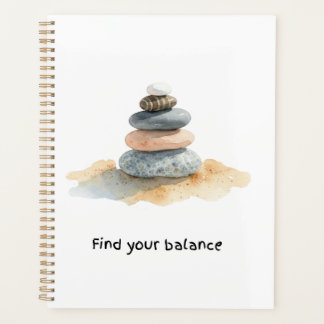 Pebble Stones Find Your Balance Planner
