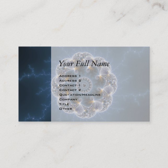 Pebbled Fractal Art Business Card (Front)