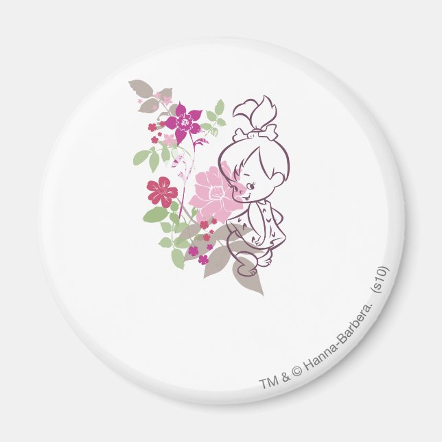 PEBBLES™ A Cutie In The Flowers Magnet (Front)