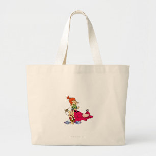 PEBBLES™ and Bam Bam  and Dino Playtime Large Tote Bag