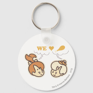 PEBBLES™ and Bam Bam Love Food Key Ring
