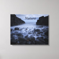 Pebbles and Rocks along the Ocean Shoreline Canvas