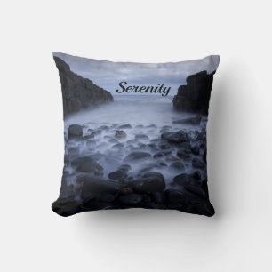 Pebbles and Rocks along the Ocean Shoreline  Cushion