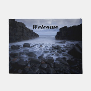 Pebbles and Rocks along the Ocean Shoreline Doorma Doormat