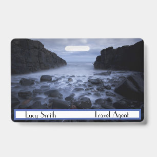 Pebbles and Rocks along the Ocean Shoreline ID Badge