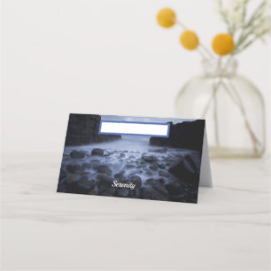 Pebbles and Rocks along the Ocean Shoreline Place Card