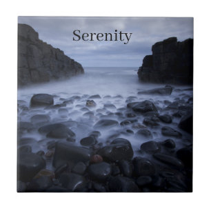 Pebbles and Rocks along the Ocean Shoreline Tile