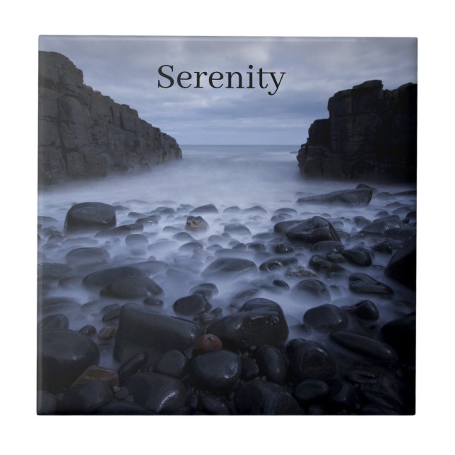 Pebbles and Rocks along the Ocean Shoreline Tile (Front)