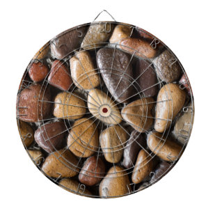 Pebbles background dartboard