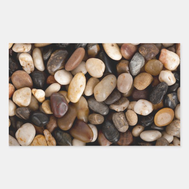 Pebbles Background Rectangular Sticker (Front)