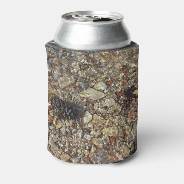 Pebbles in Taylor Creek Nature Photography Can Cooler (Can Back)