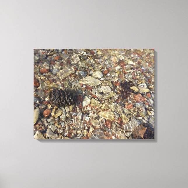 Pebbles in Taylor Creek Nature Photography Canvas Print (Front)