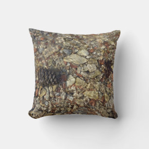 Pebbles in Taylor Creek Nature Photography Cushion