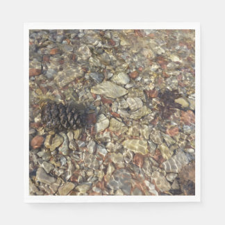 Pebbles in Taylor Creek Nature Photography Napkin