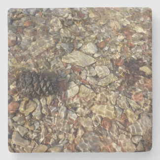 Pebbles in Taylor Creek Nature Photography Stone Coaster