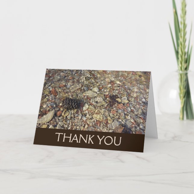 Pebbles in Taylor Creek Nature Photography Thank You Card (Front)