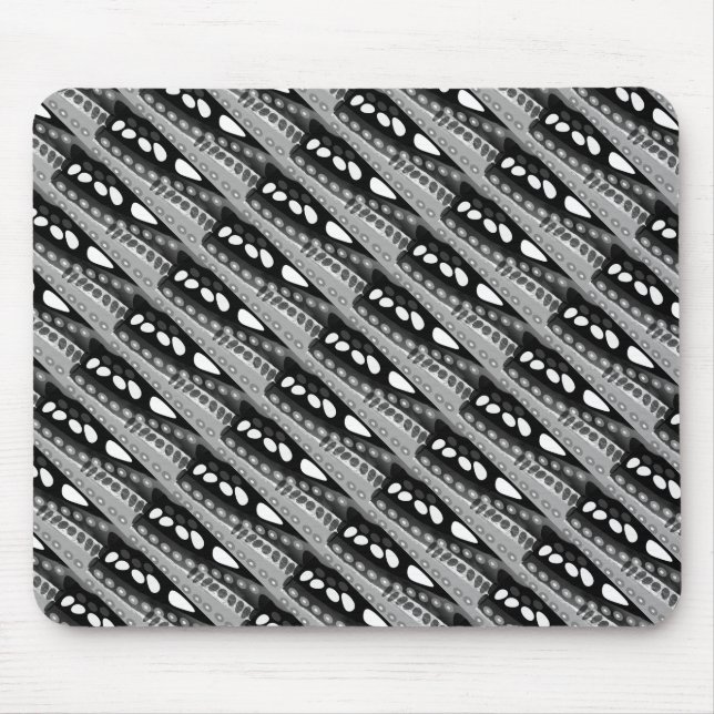 Pebbles in the night grey art mouse pad (Front)