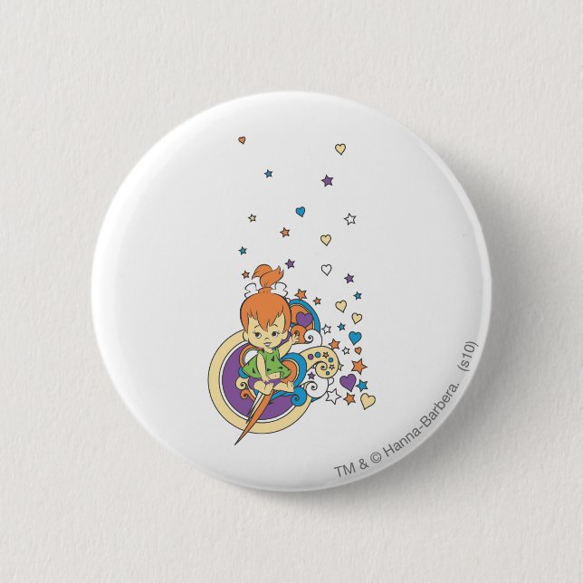 PEBBLES™ In The Stars� 6 Cm Round Badge (Front)