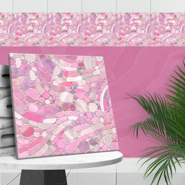 Pebbles Mosaic Art - Rose Blush Pink Tile (Creator Uploaded)