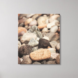Pebbles on the beach canvas print