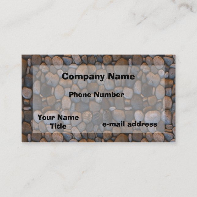 Pebbles Photograph Business Card (Front)