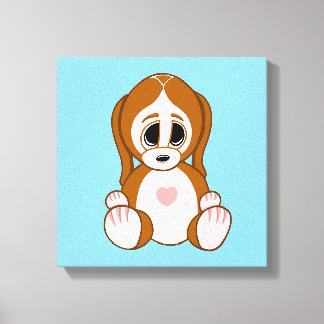 Pebbles the Puppy Canvas Print (Front)