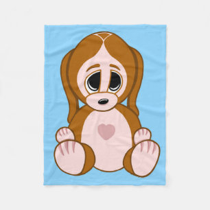 Pebbles the Puppy Fleece Blanket