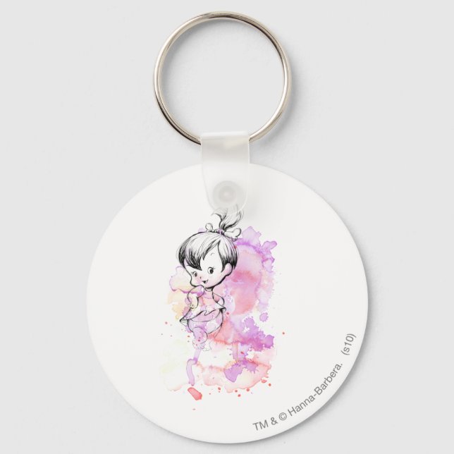 PEBBLES™ Watercolor Sketch Key Ring (Front)