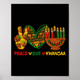 Pecae Love Kwanzaa Kinara Principles Candles Pan A Poster