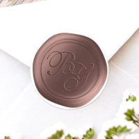 Pecan Brown Double Monogram Wax Seal Stickers