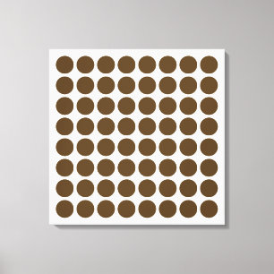 Pecan Neutral Dots Canvas Print