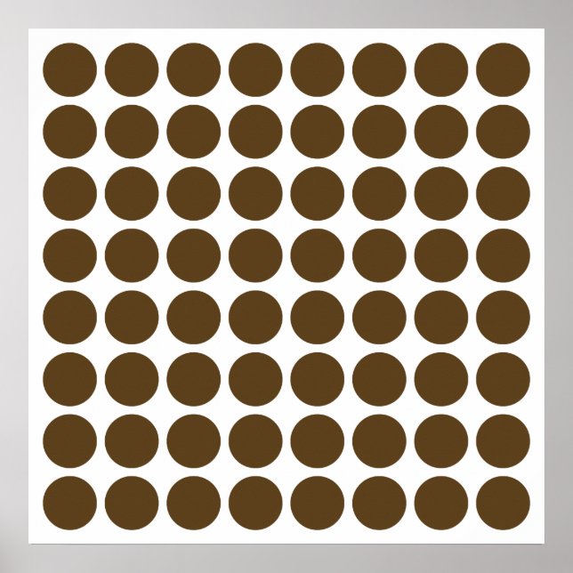 Pecan Neutral Dots Poster (Front)