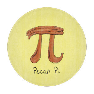 Pecan Pi Cute Math Pi Day Pie Cutting Board