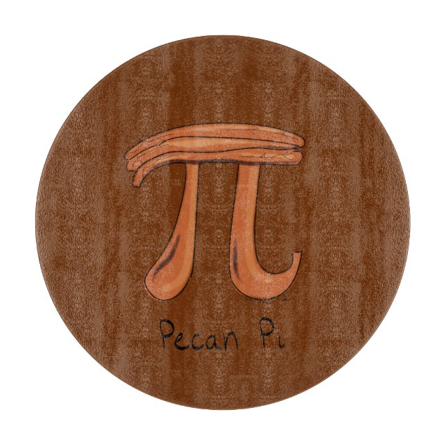 Pecan Pi Cute Math Pi Day Pie Cutting Board (Front)