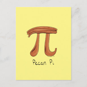 Pecan Pi Cute Math Pi Day Postcard