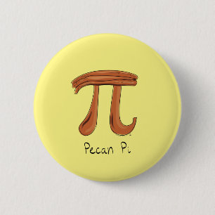 Pecan Pi Symbol Cute Math Teacher Gift 6 Cm Round Badge