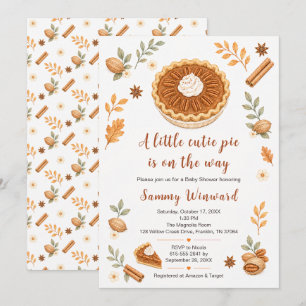 Pecan Pie Fall Baby Shower Invitation