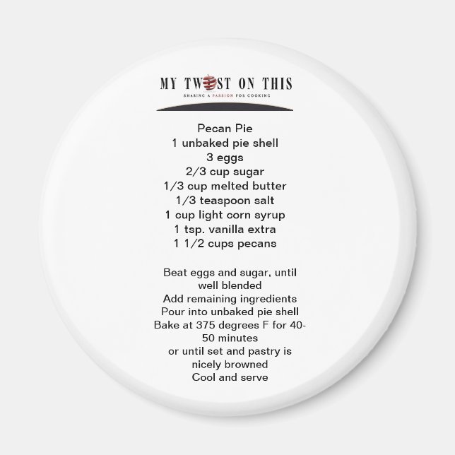 Pecan Pie Magnet ™ (Front)