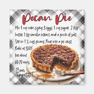 Pecan Pie Recipe Magnet