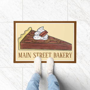 Pecan Pie Tart Southern Christmas Dessert Bakery Doormat