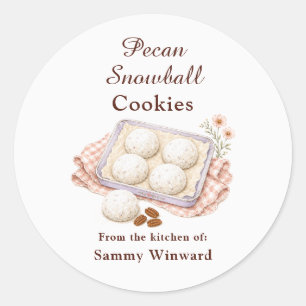 Pecan Snowball Cookie Gift Label