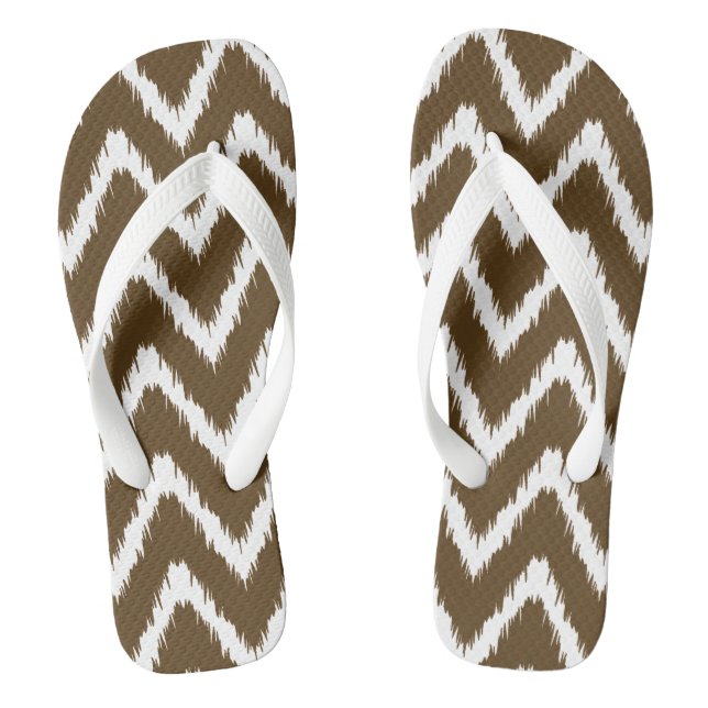 Pecan Southern Cottage Chevrons Jandals (Footbed)