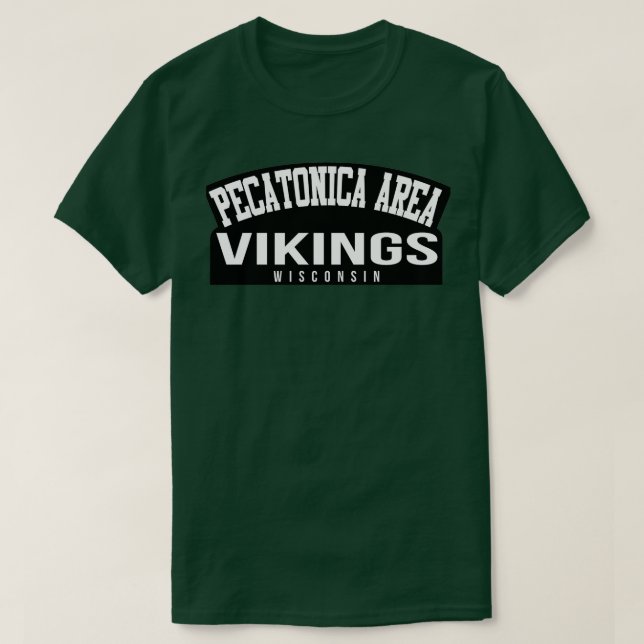 Pecatonica Area High School Vikings T-Shirt (Design Front)